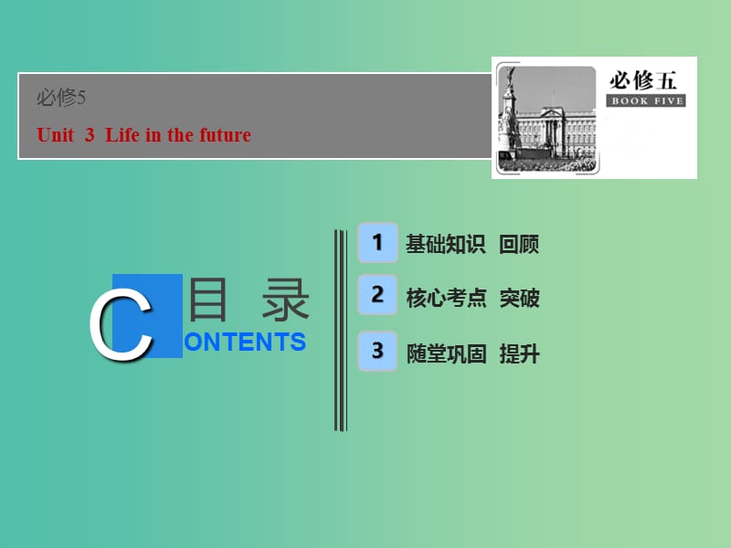 2019届高考英语一轮优化探究（话题部分）话题3 必修5 Unit 3 Life in the future课件 新人教版.ppt_第1页