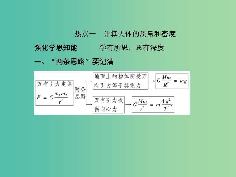 2019届高考物理二轮复习 专题一 力与运动 第四讲 天体运动课件.ppt_第2页