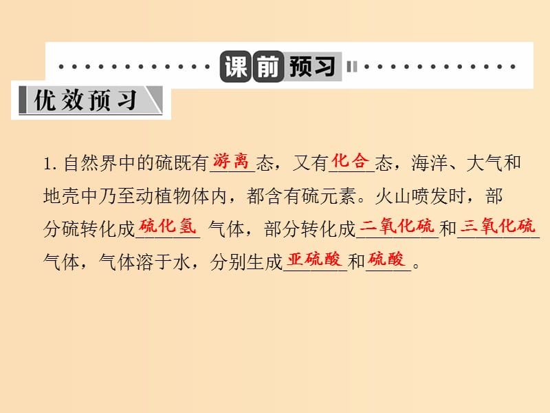 2018-2019版高中化学第3章自然界中的元素3.3.1硫与二氧化硫课件鲁科版必修1 .ppt_第2页