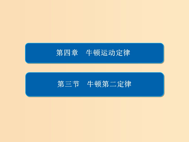 2018-2019學年高中物理 第四章 牛頓運動定律 4-3 牛頓第二定律課件 新人教版必修1.ppt_第1頁