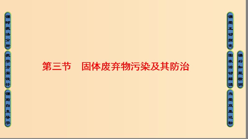 2018版高中地理 第四章 环境污染及其防治 第3节 固体废弃物污染及其防治课件 湘教版选修6.ppt_第1页