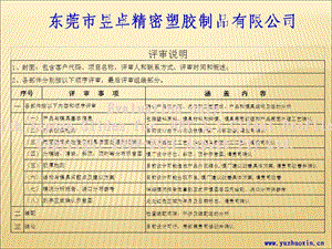 東莞精密塑膠具模廠手機(jī)外殼評審資料.ppt