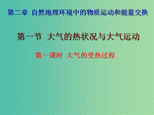 江西省吉安縣第三中學高中地理 第二章 自然地理環(huán)境中的物質(zhì)運動和能量交換 2.1 大氣的熱狀況與大氣運動課件 中圖版必修1.ppt