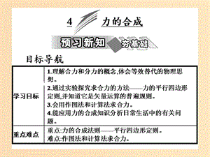 2018-2019學(xué)年高中物理 第3章 4 力的合成課件 新人教版必修1.ppt