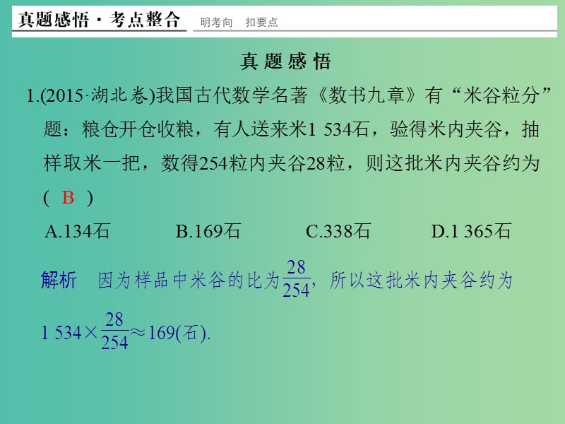 高考数学二轮复习 专题六 第2讲 统计与统计案例课件 文.ppt_第3页