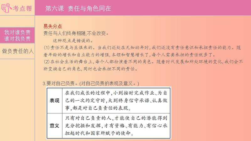 安徽省2019年中考道德与法治总复习 八上 第三单元 责任与角色同在（含最新预测题）课件.ppt_第3页