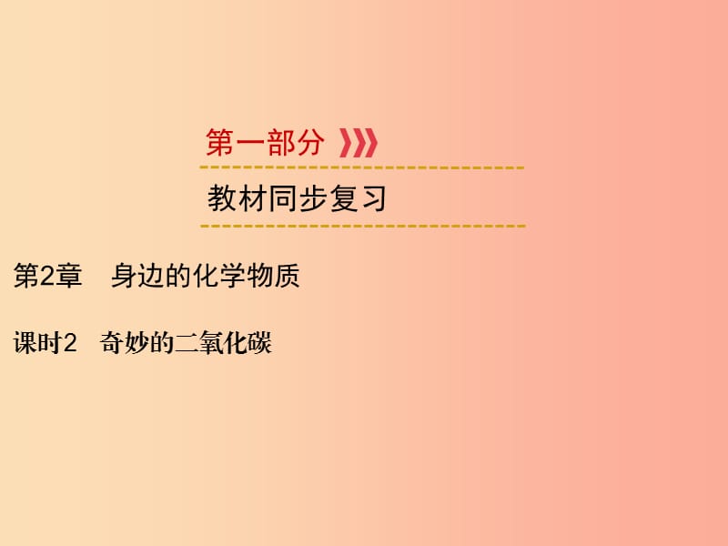 2019中考化學(xué)一輪復(fù)習(xí) 第1部分 教材系統(tǒng)復(fù)習(xí) 第2章 身邊的化學(xué)物質(zhì) 課時(shí)2 奇妙的二氧化碳課件.ppt_第1頁