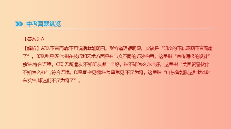 2019年中考语文总复习 二 积累与运用 专题04 词语理解与运用(包括成语)课件.ppt_第3页