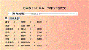 2019年中考語文總復(fù)習(xí) 第一部分 教材基礎(chǔ)自測 七下 第五、六單元 現(xiàn)代文課件 新人教版.ppt