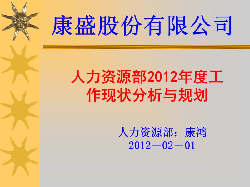 人力资源部工作现状分析和12年工作计划.ppt_第1页