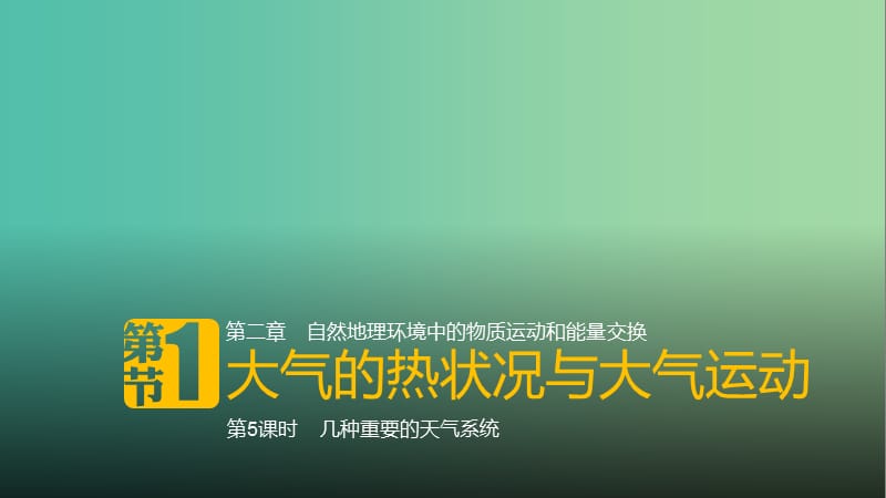 2018-2019版高中地理 第二章 自然地理環(huán)境中的物質(zhì)運動和能量交換 第一節(jié) 大氣的熱狀況與大氣運動 第5課時課件 中圖版必修1.ppt_第1頁