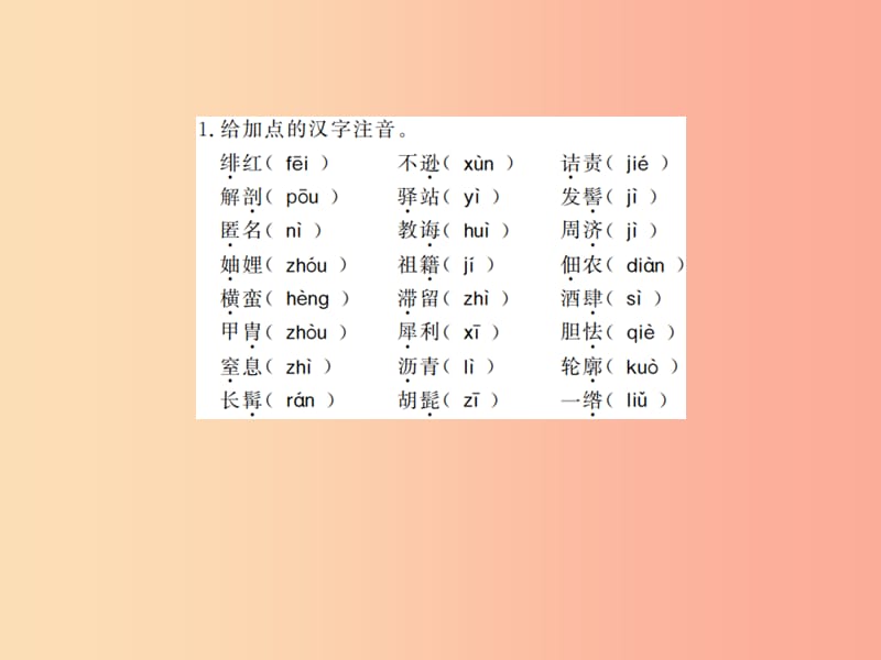 （贵州专用）2019年八年级语文上册 单元基础必刷（二）习题课件 新人教版.ppt_第2页