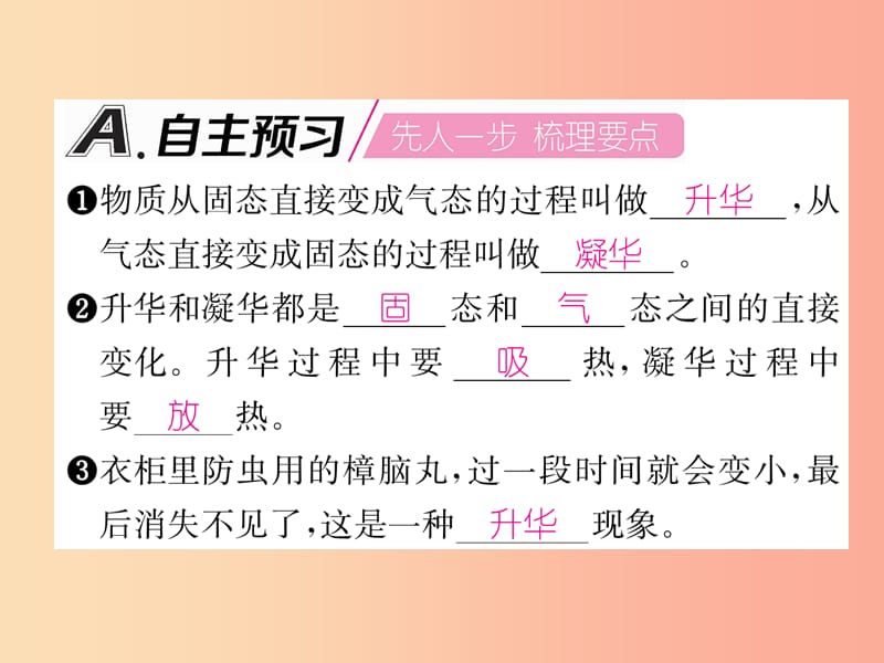 （山西专版）2019年八年级物理上册 第3章 第4节 升华和凝华作业课件 新人教版.ppt_第2页