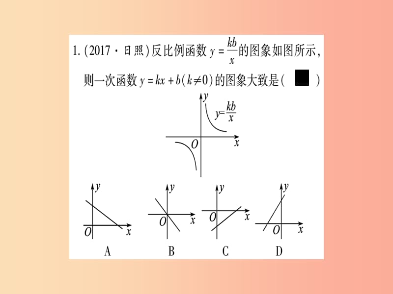 广西2019秋九年级数学上册 第1章 反比例函数 小专题（1）反比例函数与一次函数综合运用作业课件湘教版.ppt_第2页