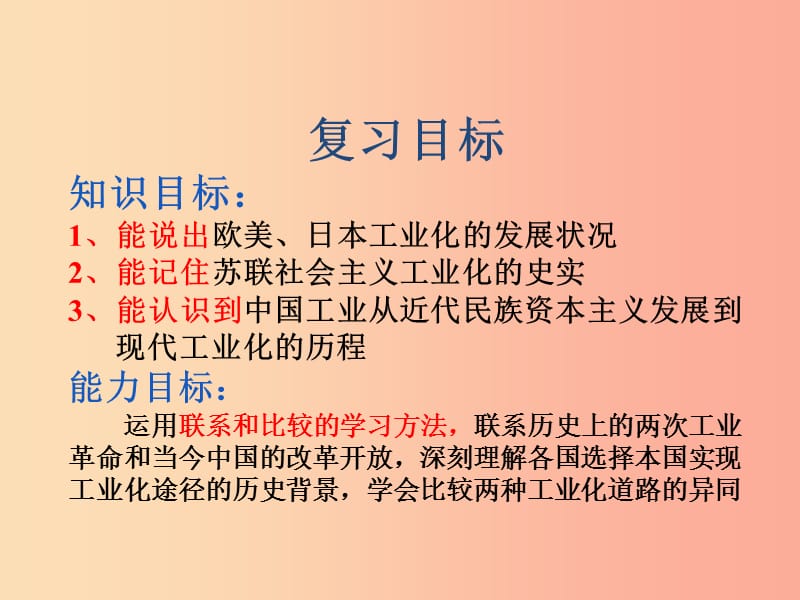 2019年中考历史一轮复习 中外工业化比较课件.ppt_第2页