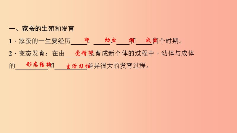 八年级生物下册 第七单元 第一章 第二节 昆虫的生殖和发育习题课件 新人教版.ppt_第3页