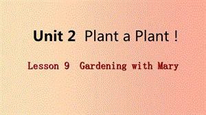 2019年春八年級英語下冊 Unit 2 Plant a Plant Lesson 9 Gardening with Mary課件（新版）冀教版.ppt