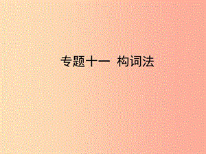 陜西省2019年中考英語總復(fù)習(xí)專題十一構(gòu)詞法課件.ppt