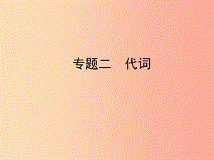 陜西省2019年中考英語(yǔ)總復(fù)習(xí) 專(zhuān)題二 代詞課件.ppt