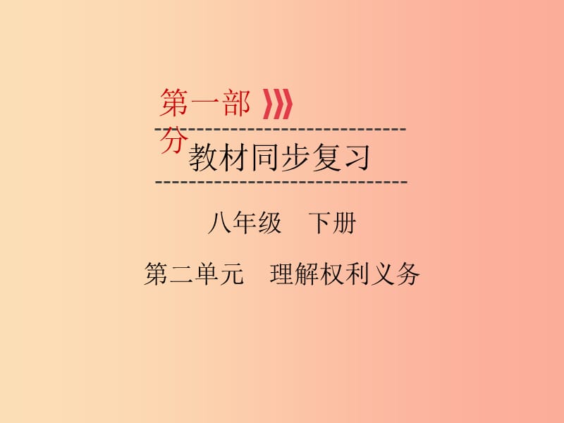 （廣西專用）2019中考道德與法治一輪新優(yōu)化復(fù)習(xí) 八下 第2單元 理解權(quán)利義務(wù)課件.ppt_第1頁(yè)