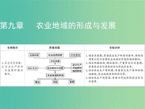 2019年高考地理一輪復(fù)習 第九章 農(nóng)業(yè)地域的形成與發(fā)展 第1講 農(nóng)業(yè)的區(qū)位選擇課件 新人教版.ppt