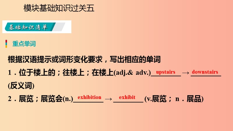 广西2019年秋九年级英语上册 Module 5 Museums基础知识过关五课件（新版）外研版.ppt_第3页