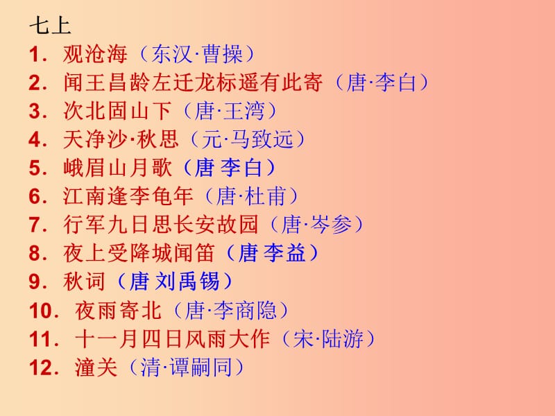 广东省七年级语文上册 课外古诗易错字课件 新人教版.ppt_第2页