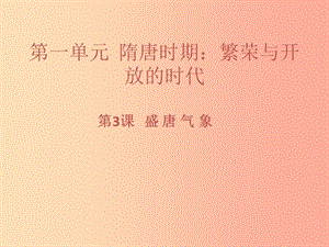 七年級歷史下冊 第一單元 隋唐時(shí)期：繁榮與開放的時(shí)代 第3課 盛唐氣象習(xí)題課件 新人教版.ppt