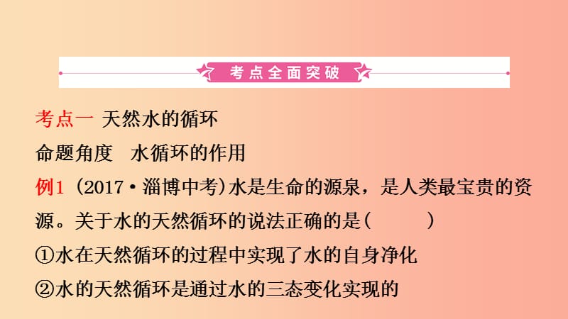 山东省2019年中考化学总复习 第二讲 探秘水的世界课件（五四制）.ppt_第2页