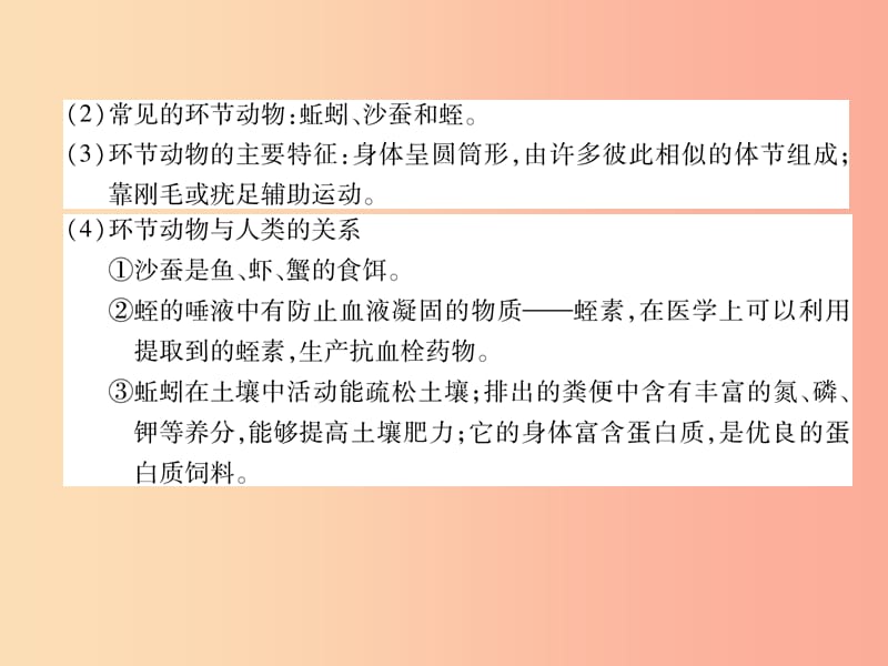 2019年八年级生物上册 第5单元 第1章 第2节 线形动物和环节动物练习课件 新人教版.ppt_第3页