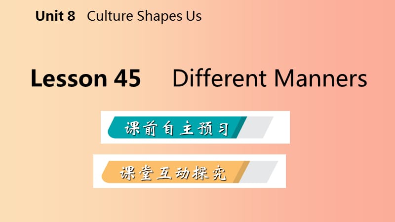 九年级英语下册Unit8CultureShapesUsLesson45DifferentManners课件新版冀教版.ppt_第2页