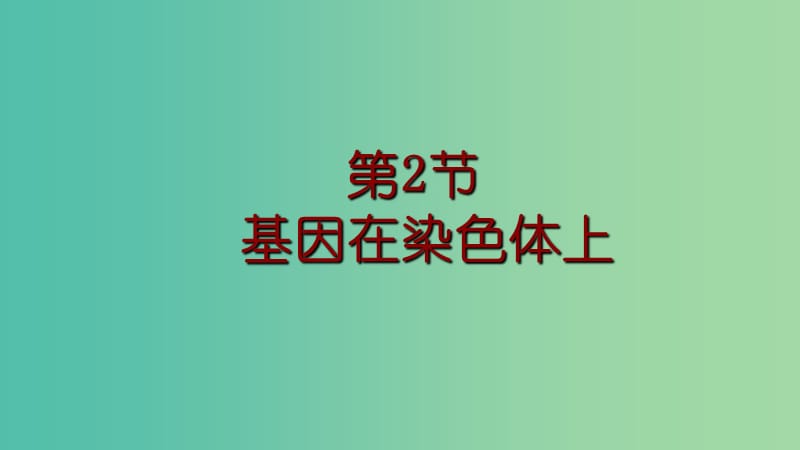 高中生物 第二章 基因和染色体的关系 第02节 基因与染色体的关系课件 新人教版必修2.ppt_第2页