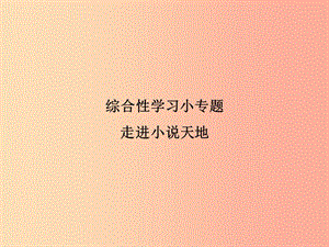 2019年九年級語文上冊 綜合性學習小專題 走進小說天地習題課件 新人教版.ppt