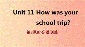 2019年春七年級(jí)英語(yǔ)下冊(cè) Unit 11 How was your school trip（第3課時(shí)）分層訓(xùn)練課件 新人教版.ppt