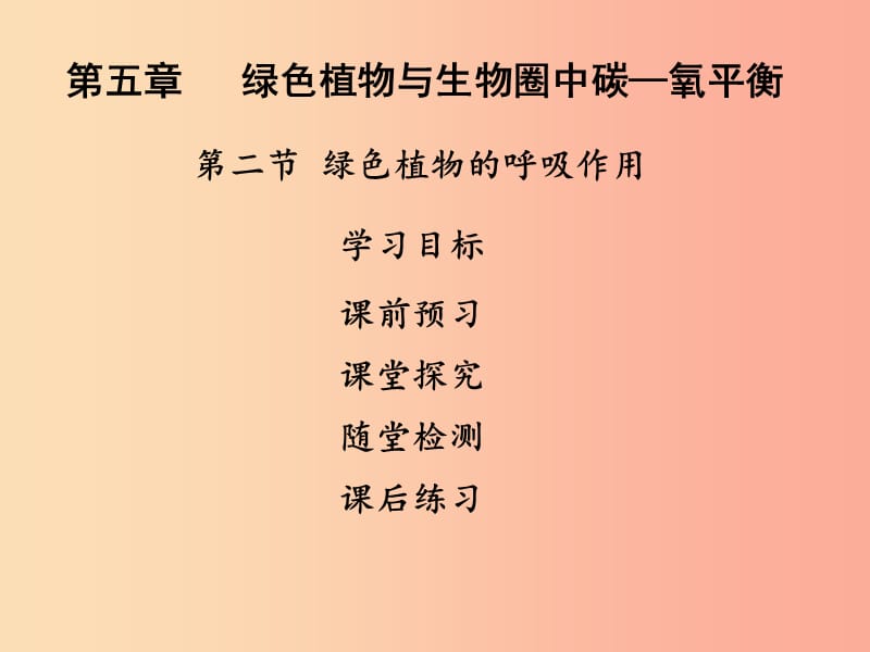 2019年七年级生物上册第三单元第五章第二节绿色植物的呼吸作用课件 新人教版.ppt_第1页