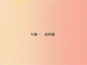 山東省泰安市2019年中考物理一輪復(fù)習(xí) 專題1 選擇題課件.ppt