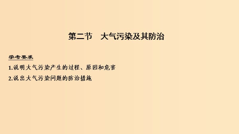 （浙江专用）2018-2019学年高中地理 第四章 环境污染及其防治 第二节 大气污染及其防治课件 湘教版选修6.ppt_第1页