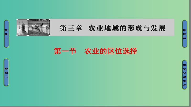 2018版高中地理 第三章 農(nóng)業(yè)地域的形成與發(fā)展 第1節(jié) 農(nóng)業(yè)的區(qū)位選擇課件 新人教版必修2.ppt_第1頁