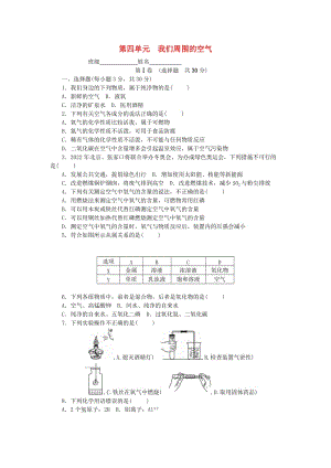 2018-2019學(xué)年度九年級(jí)化學(xué)上冊(cè) 第四單元 我們周圍的空氣單元測試卷課時(shí)練習(xí) （新版）魯教版.doc