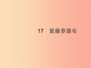 2019年春七年級(jí)語(yǔ)文下冊(cè) 第五單元 17 紫藤蘿瀑布課件 新人教版.ppt