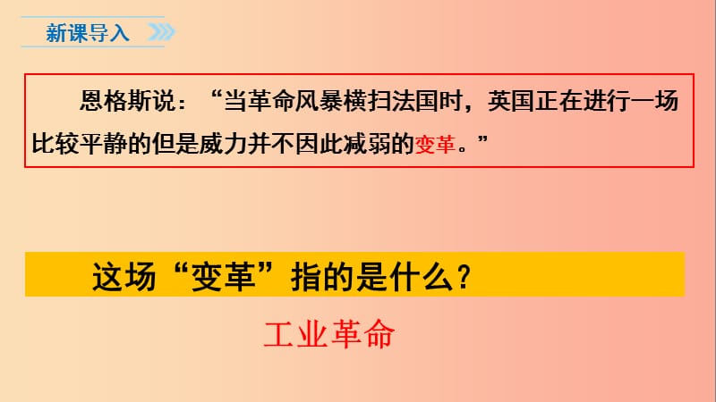 2019秋九年级历史上册 20 第一次工业革命教学课件 新人教版.ppt_第2页