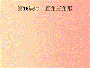 （人教通用）2019年中考數學總復習 第四章 幾何初步知識與三角形 第16課時 直角三角形課件.ppt