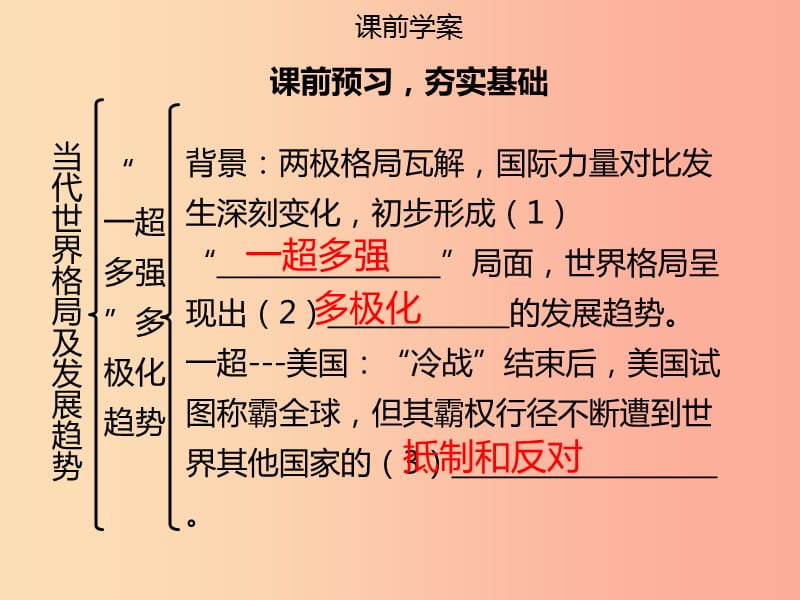 2019年春九年级历史下册 第六单元 第18课 当代世界格局及发展趋势同步课件 中图版.ppt_第3页