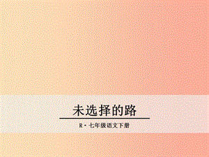 七年級(jí)語(yǔ)文下冊(cè) 第五單元 19《外國(guó)詩(shī)二首》未選擇的路課件 新人教版.ppt