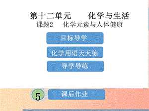 九年級化學下冊《第十二單元 化學與生活》課題2 化學元素與人體健康（課堂導學+課后作業(yè)）課件 新人教版.ppt