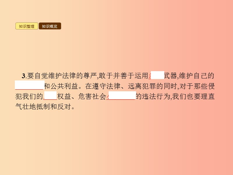 八年级政治上册 第3单元 珍视公民资格 第8课 做守法的公民 第2框 培养守法精神课件 北师大版.ppt_第3页