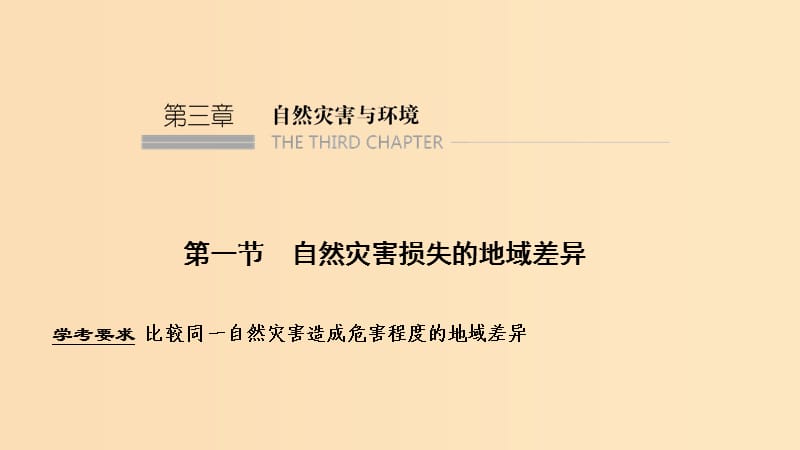 （浙江專用）2018-2019學(xué)年高中地理 第三章 自然災(zāi)害與環(huán)境 第一節(jié) 自然災(zāi)害損失的地域差異課件 湘教版選修5.ppt_第1頁