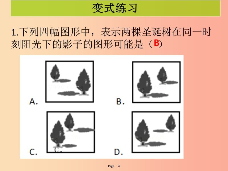 九年级数学下册 第二十九章 投影与视图 第1课时 投影（课堂导练）课件 新人教版.ppt_第3页