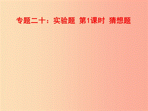 山東省中考物理 專題二十 實(shí)驗(yàn)題 第1課時(shí) 猜想題復(fù)習(xí)課件.ppt