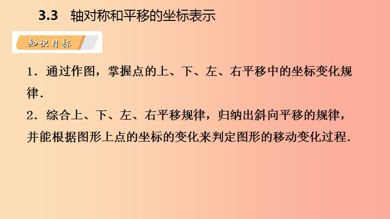 2019年春八年级数学下册第3章图形与坐标3.3轴对称和平移的坐标表示第2课时平移的坐标表示课件新版湘教版.ppt_第3页